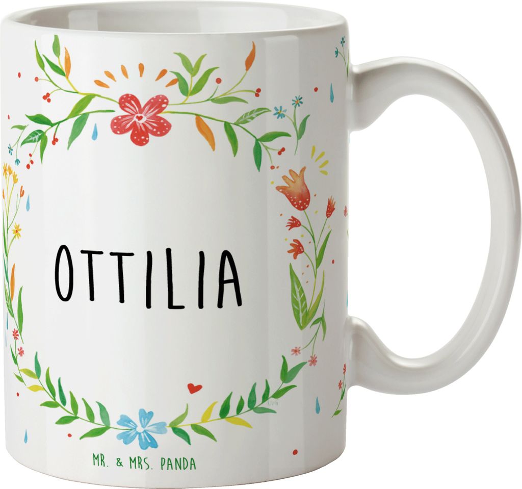 Mr. & Mrs. Panda Kaffeetasse Ottilia - Geschenk, Henkelpott, schöne tasse, Trinkbecher, Pott, Keramiktasse, Teetasse