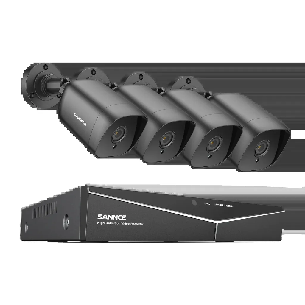 Système de Sécurité CCTV Anti-Intrusion 1080P avec Stockage Vidéo 4To