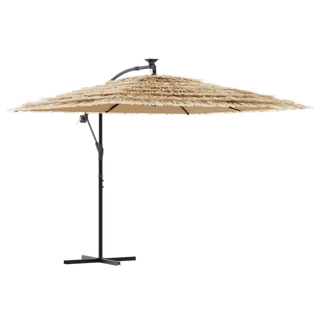 vidaXL Ombrellone con palo in acciaio marrone 269x269x235 Immagine del prodotto 