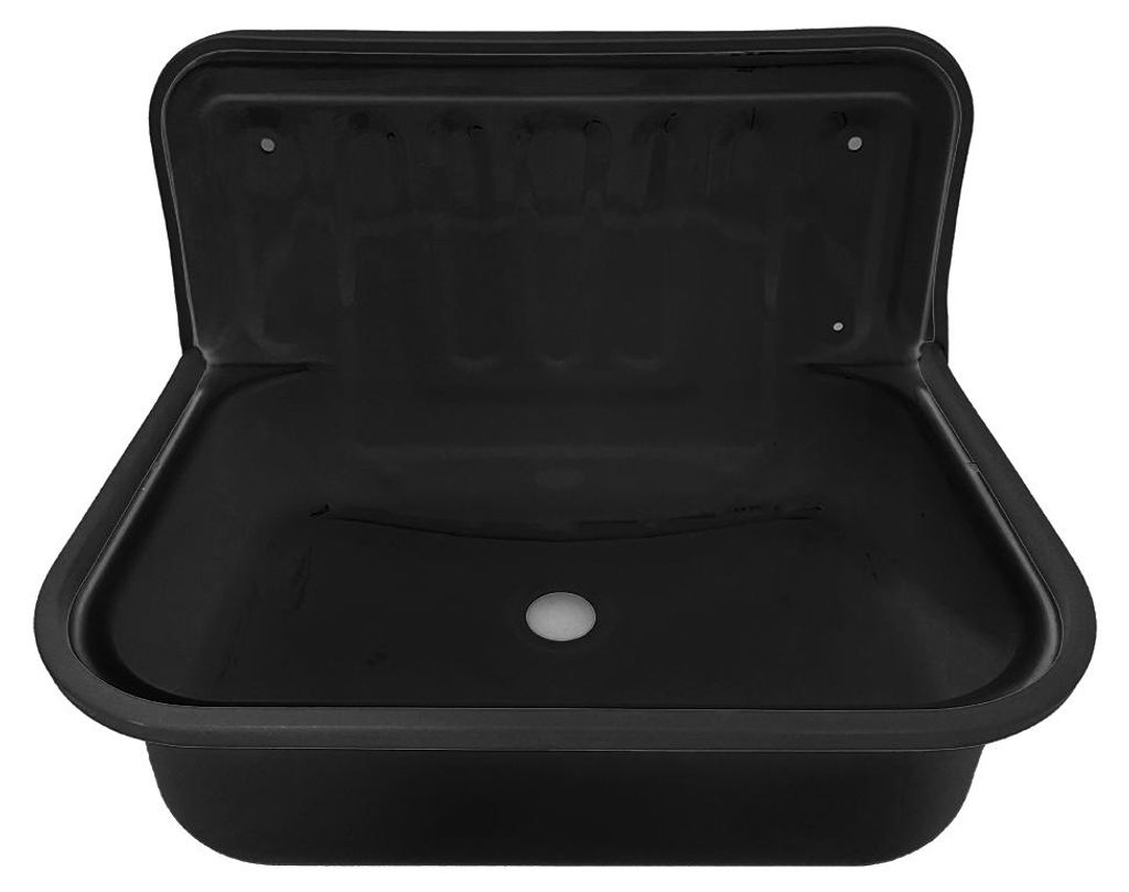 Spülbecken - Ausgießer - 510 x 330 mm - Schwarz