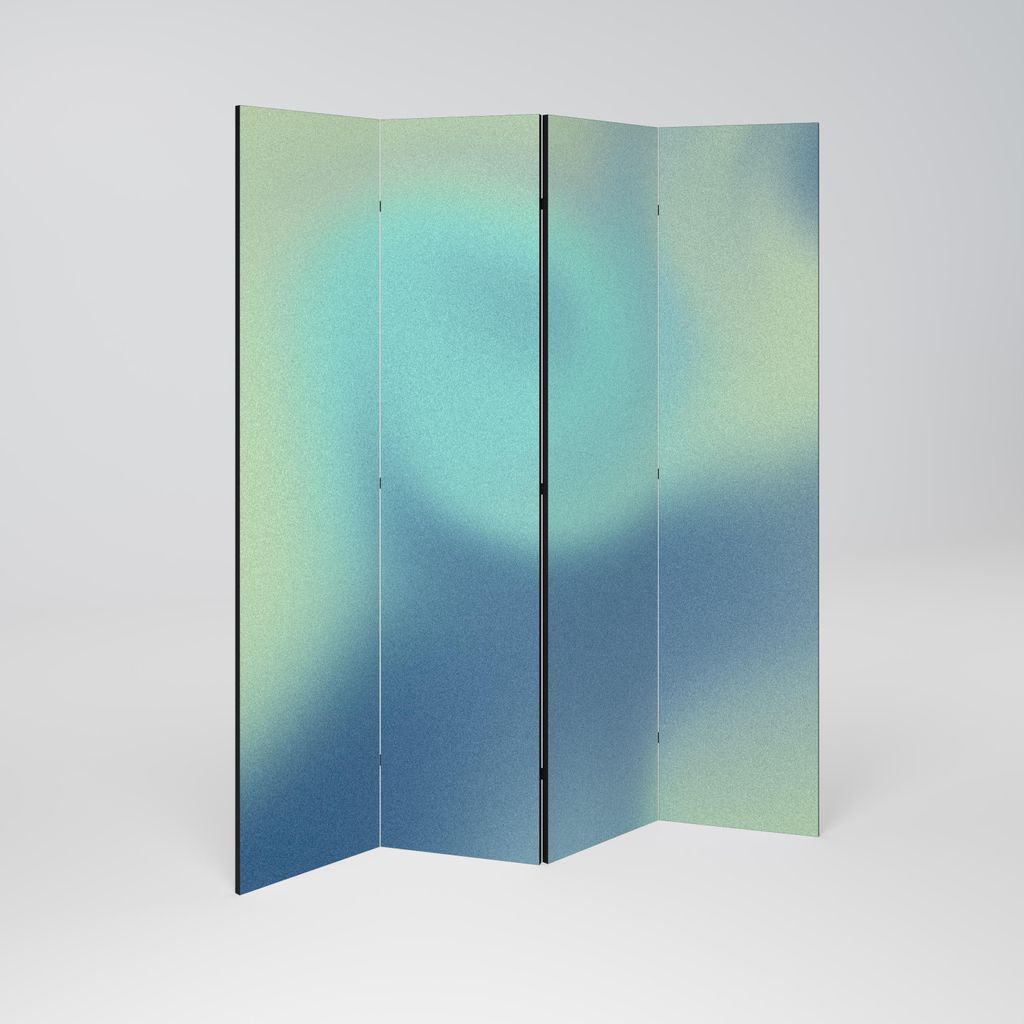 SpaceRebels Paravent Raumteiler - 4-teilig Raumtrenner, Druck 2-Seite - Raumtrenner - Trennwand Wohnung - Room Divider - Spanische Wand Deko Modern...