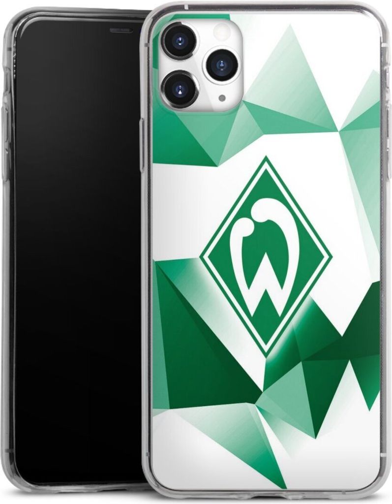 DeinDesign Slim Hülle für Apple iPhone 11 Pro Max Silikon Case Ultra Dünn Handyhülle Offizielles Lizenzprodukt SV Werder Bremen Tarnmuster