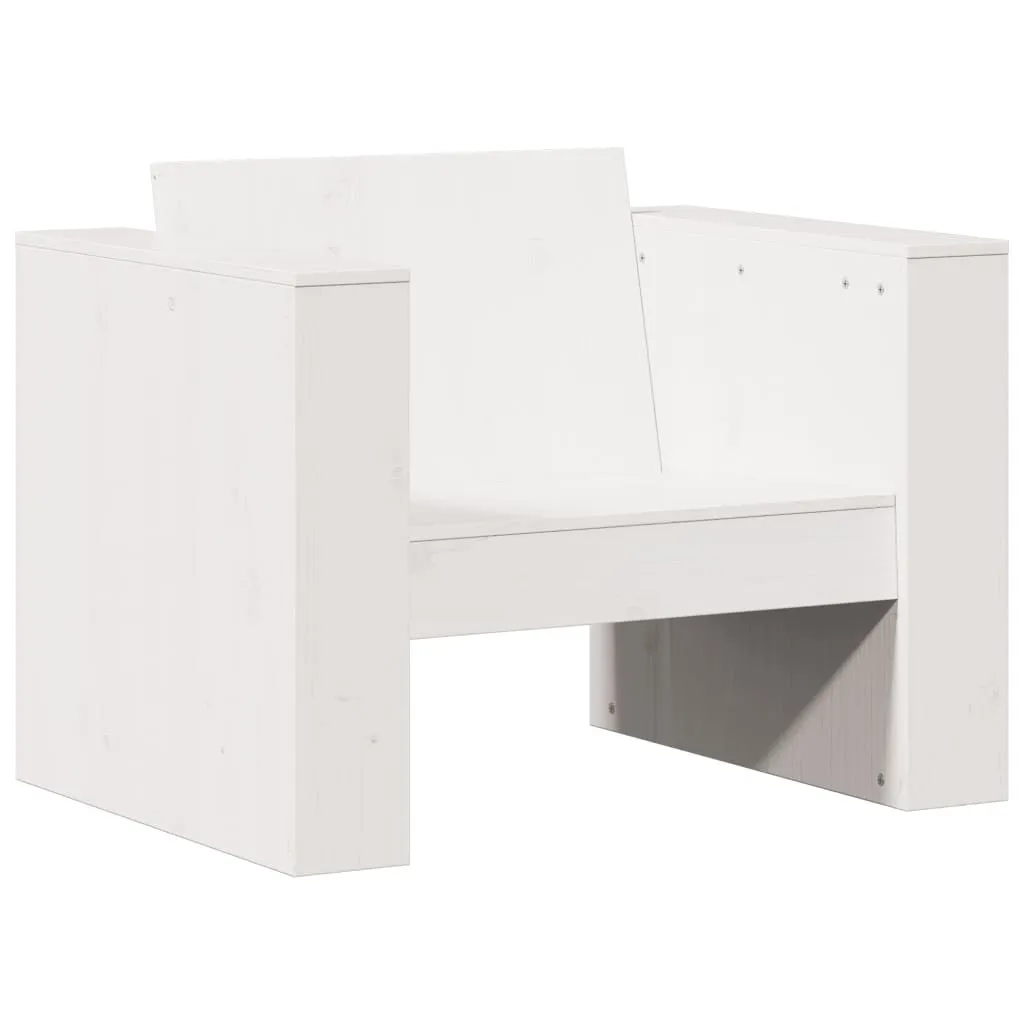 Poltrona Outdoor vidaXL Bianca 79x60x62 cm | Design Scandinavo in Pino