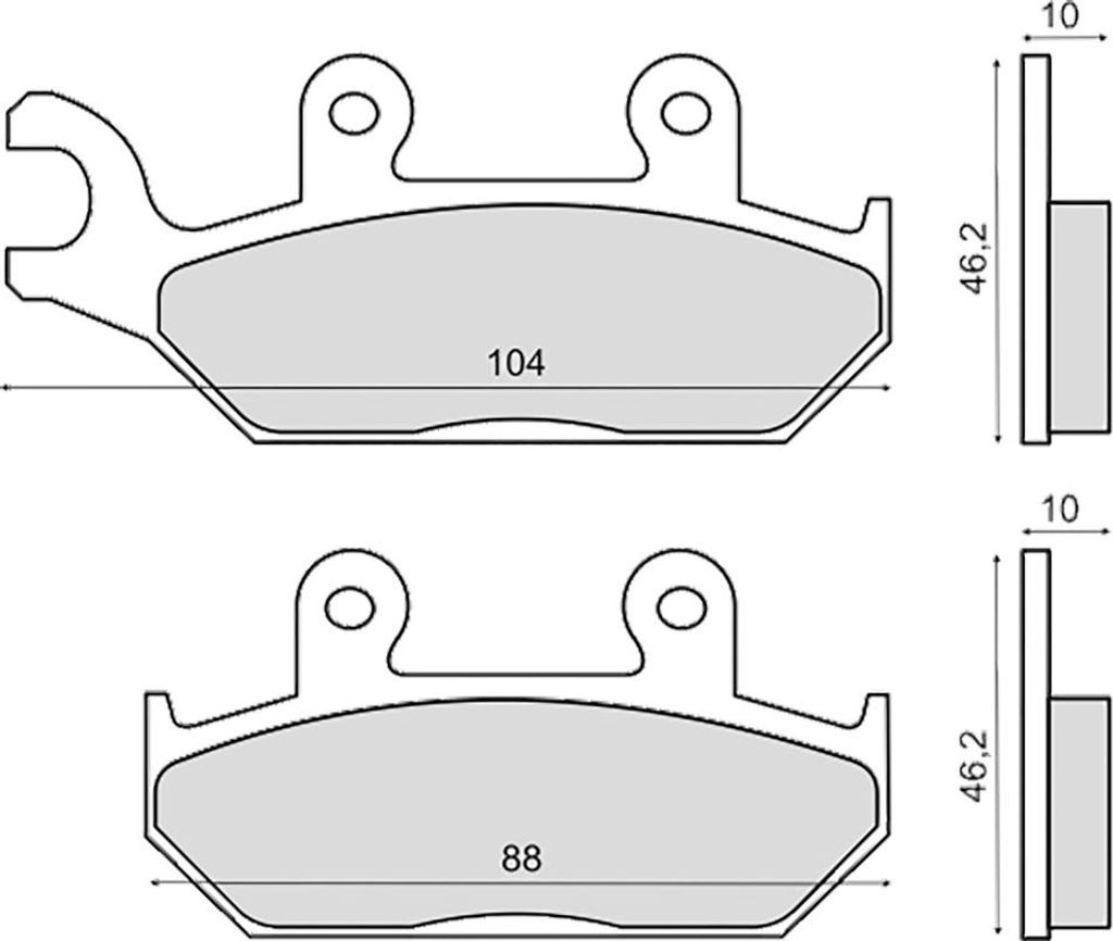 Rms Yamaha Xt 600 225103203 Sinterbremsbeläge Silber Silber One Size