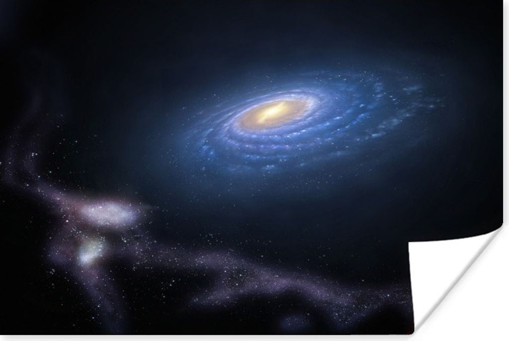 MuchoWow Poster Eine Illustration der Milchstraße im Weltraum 80x60 cm - Kunst für zu Hause