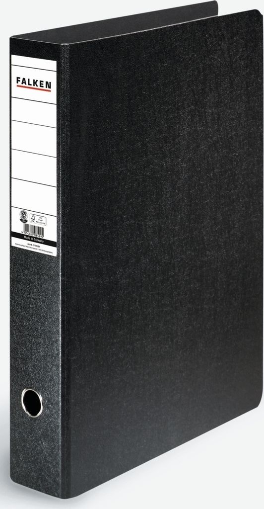 Falken 16x Ordner A3 quer Hartpappe, Rücken 80mm - Schwarz - 11285954F