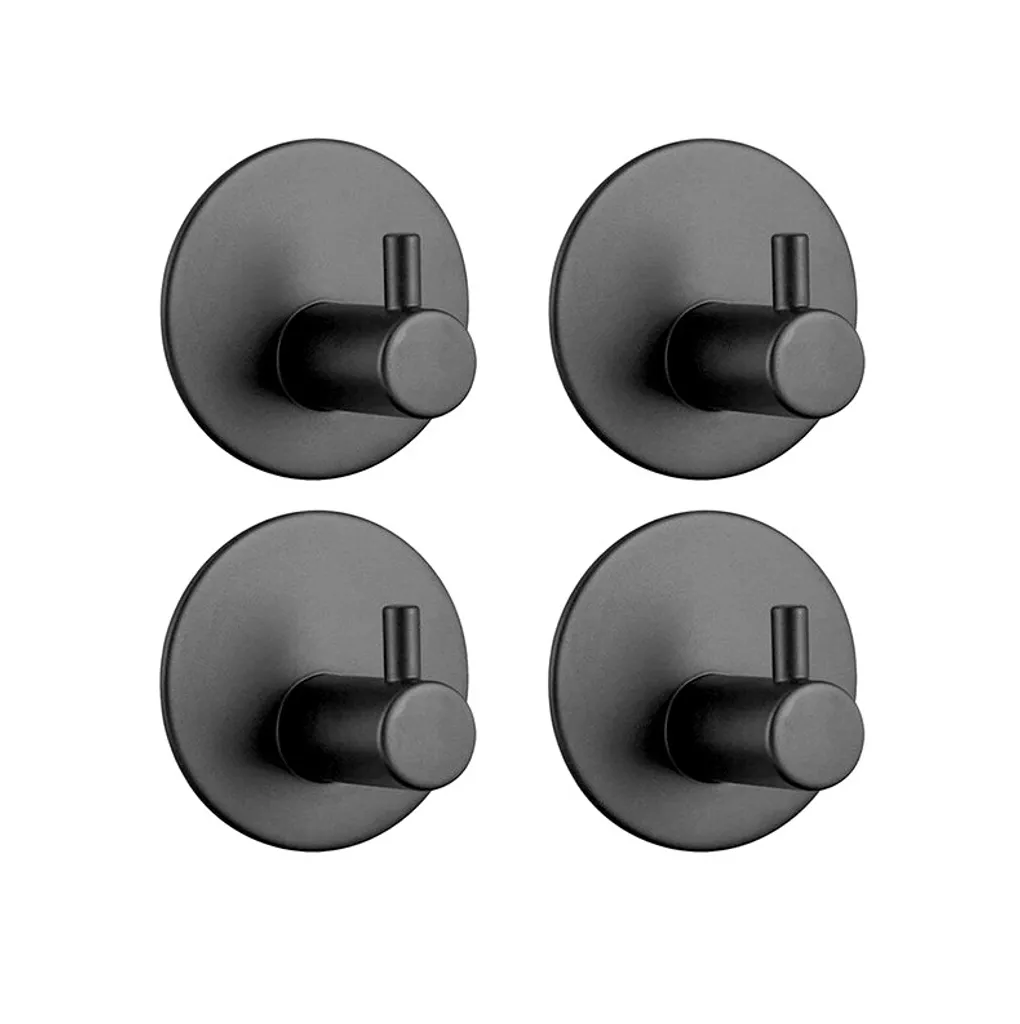 4 Ganci Adesivi Neri Opachi 4.5cm - Appendini Multifunzione Cucina e Bagno - 19
