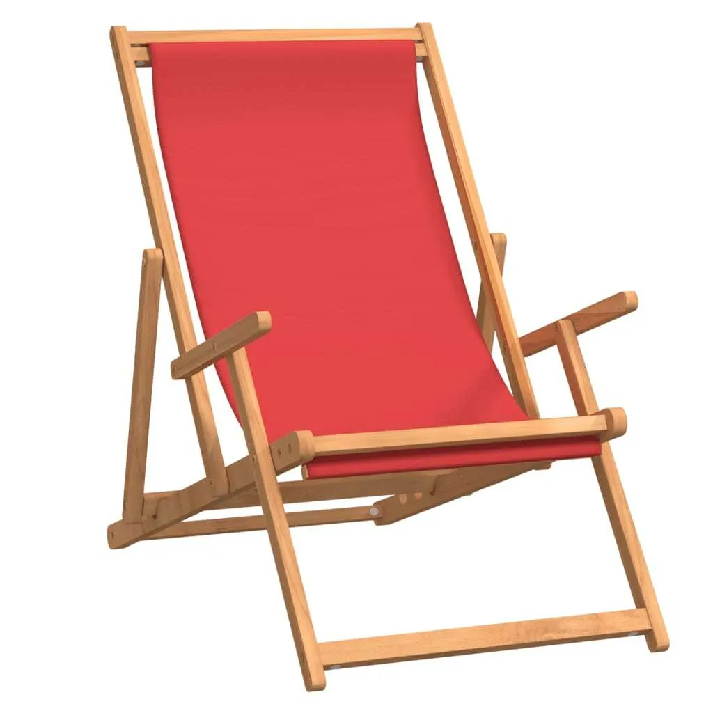 Sdraio Pieghevole Teak Massello SYFAX™ Rossa - Offerta Arredo Giardino