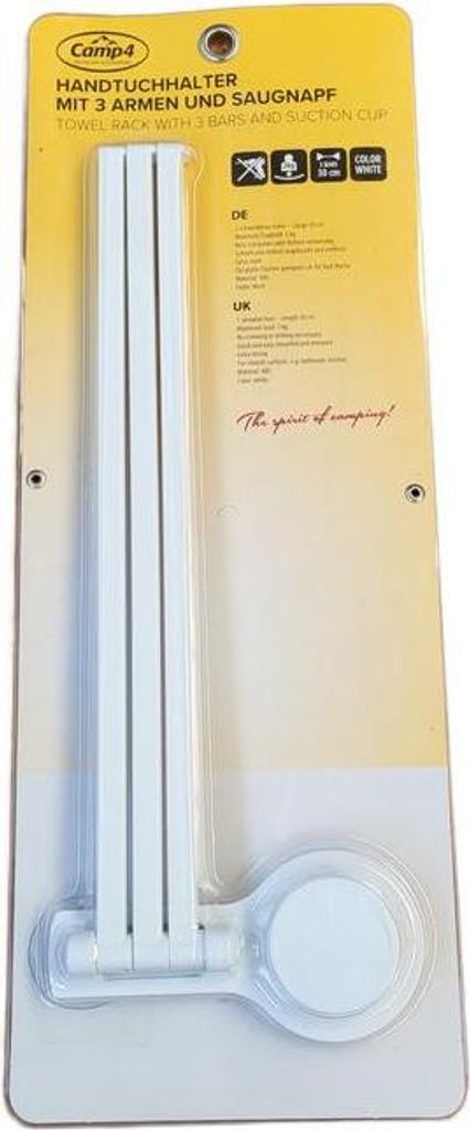 Camp4 Handtuchhalterung mit Saugnapf, 3-Arme 337 x 66 x 140 mm
