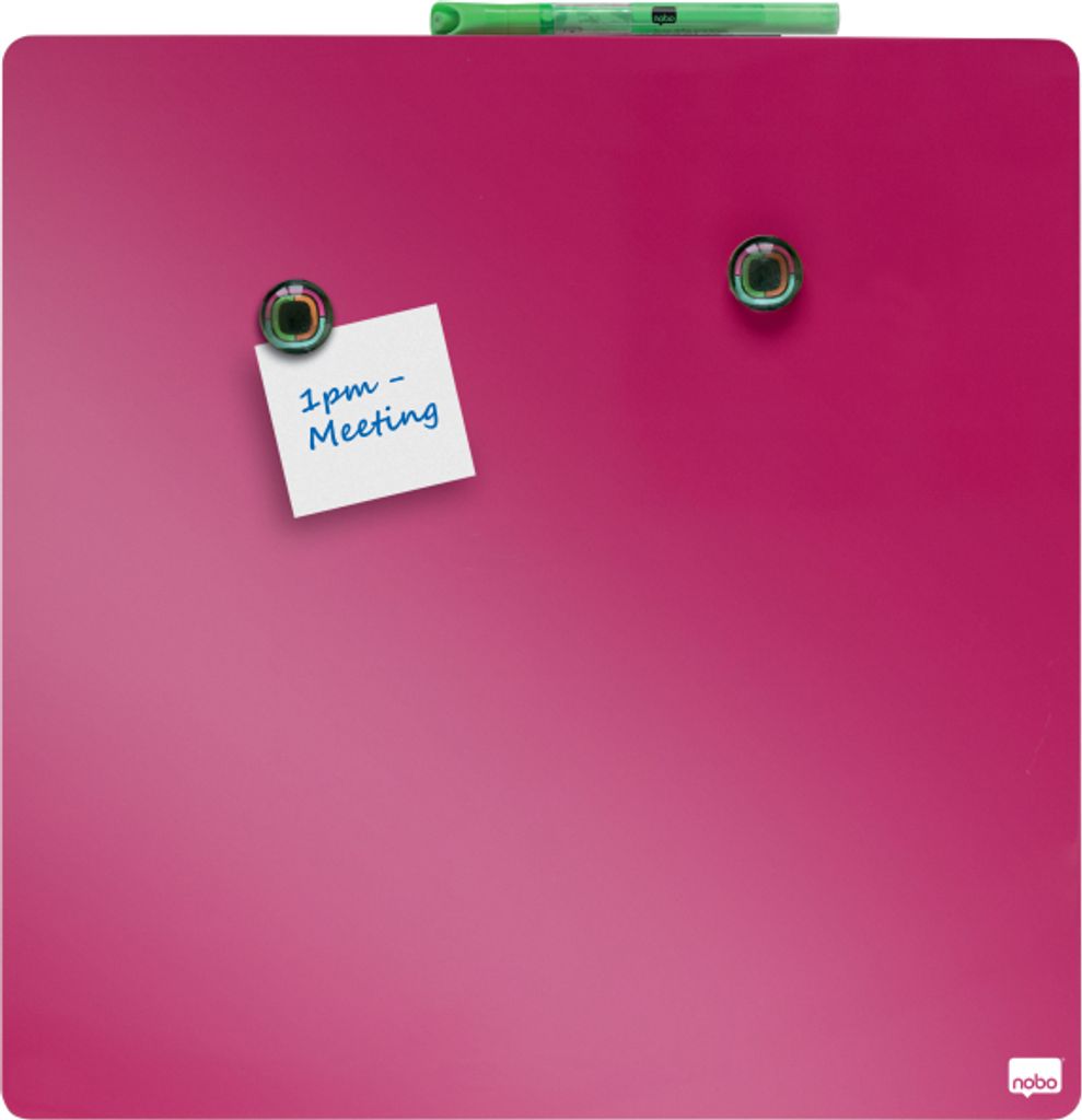nobo Weißwandtafel quadratisch (B)360 x (H)360 mm pink
