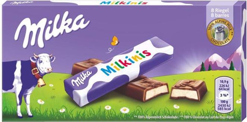 Milka Milkinis fourrés à la crème de lait 8pcs 87.5g Image du produit 