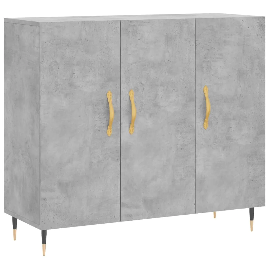 SYFAX™ Credenza Grigio Cemento 90x34x80 cm in Legno Multistrato