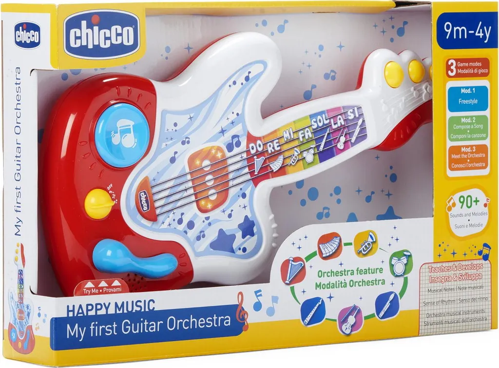 Chicco Ma Première Guitare Interactive Multicolore avec Modes Musicaux