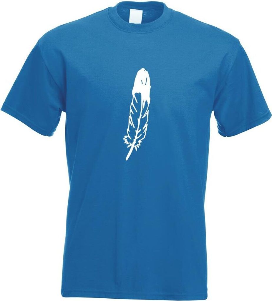Kiwistar - T-Shirt - royal - Feder Feather Vogel Bird Motiv Bedruckt Funshirt Design Print - mit Motiv Bedruckt - Funshirt Design - Sport - Freizei...