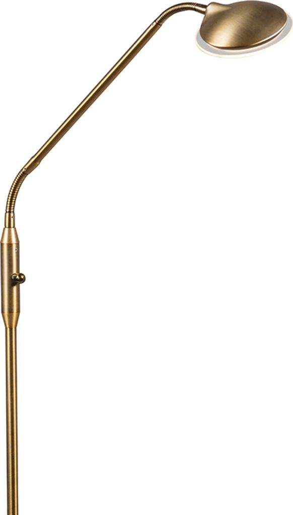 QAZQA - Moderne Stehleuchte I Stehlampe I Standleuchte I Lampe I Leuchte Bronze inkl. LED - Eva Dimmer I Dimmbar I Wohnzimmer I Schlafzimmer - Stah...