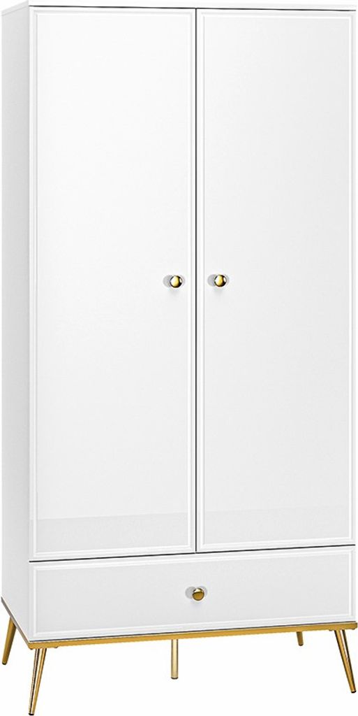 Zweitüriger Schrank AIKE – Breite 92 cm, weiß