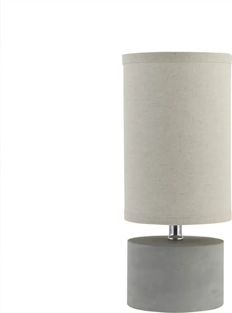 Lampe de table grise pour salon et chambre avec éclairage tamisé moderne