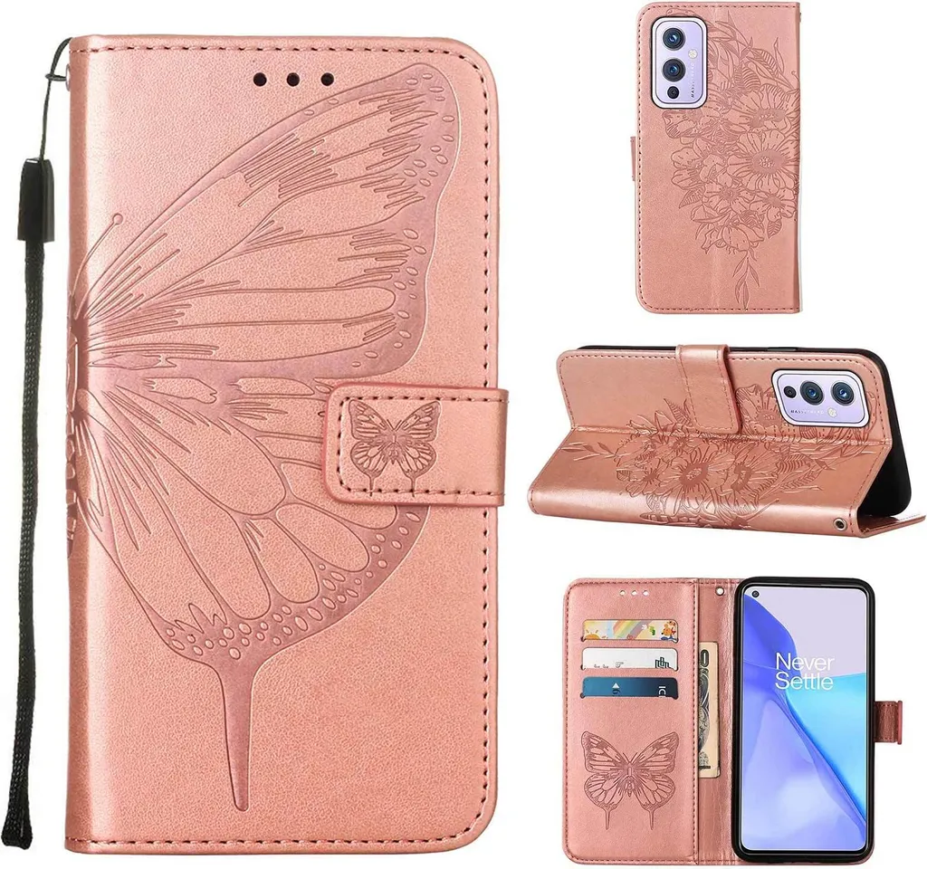 OnePlus 9 Custodia Pelle Flip - Protezione 360° con Slot Schede