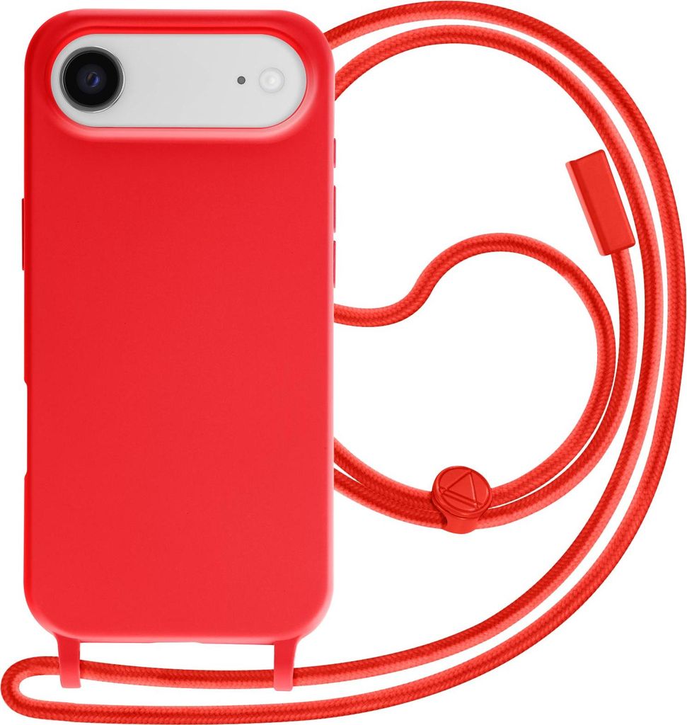 Avizar, Hülle iPhone Air Soft-Touch Silikon Mit Verstellbarer Schlaufe, Rot