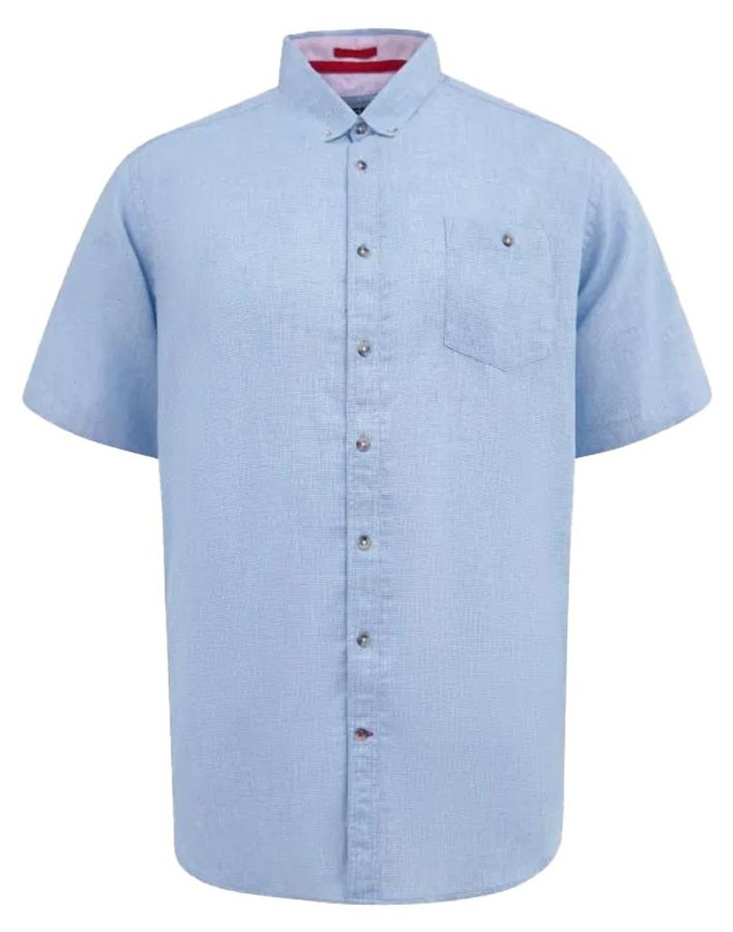Duke - "Clarke D555" Hemd für Herren, Leinen, Kingsize DC595 (4XL) (Blau)