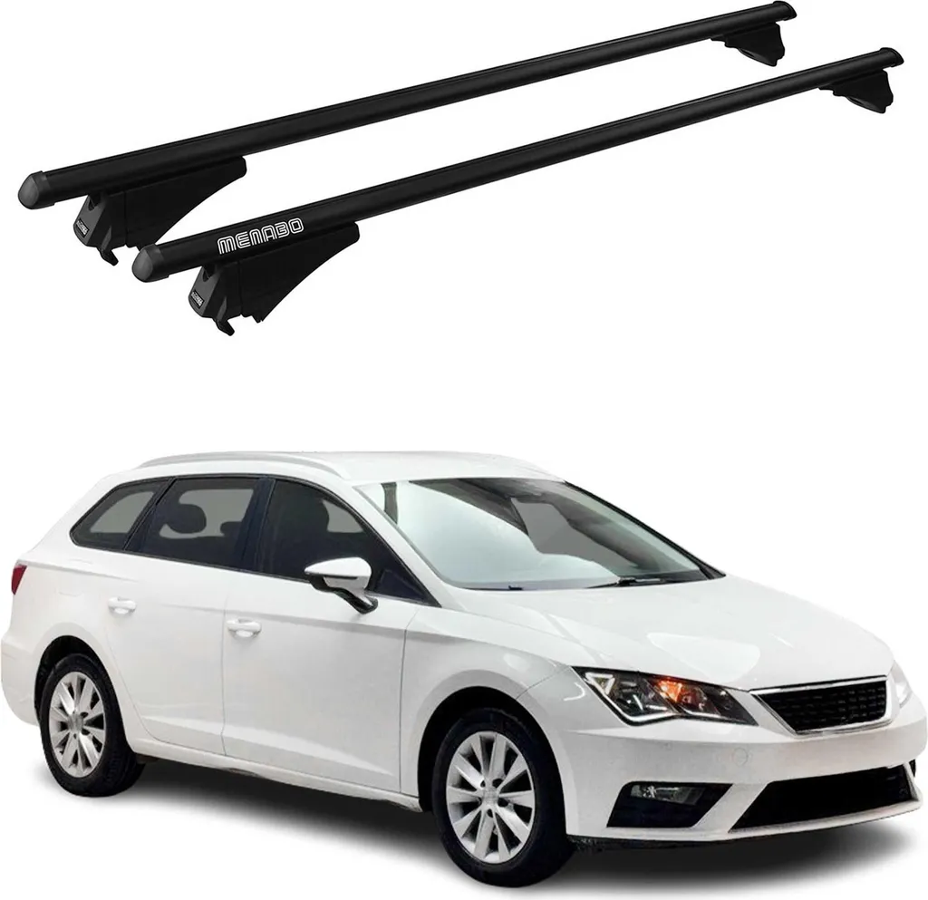 Offerta Barre Menabo Seat Leon 2012-2020 Portapacchi Alluminio Nero