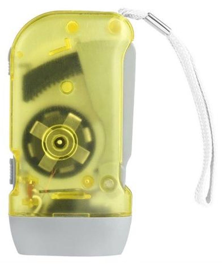 Handaangedreven LED-zaklamp voor kamperen, geel