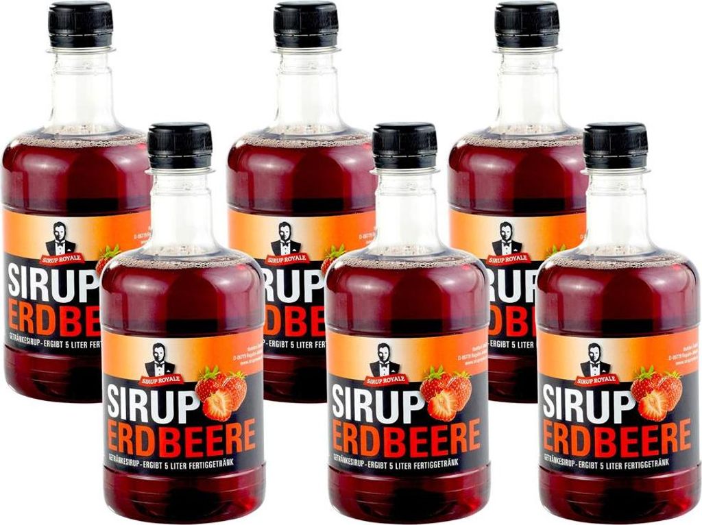 6x Sirup Royale Erdbeere Getränkesirup 0,5 L EW Drinks Produktbild 