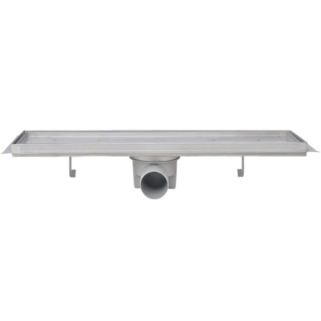 Canalina Doccia Lineare 530x140 mm vidaXL Acciaio Inox - Set 2 pz - 4