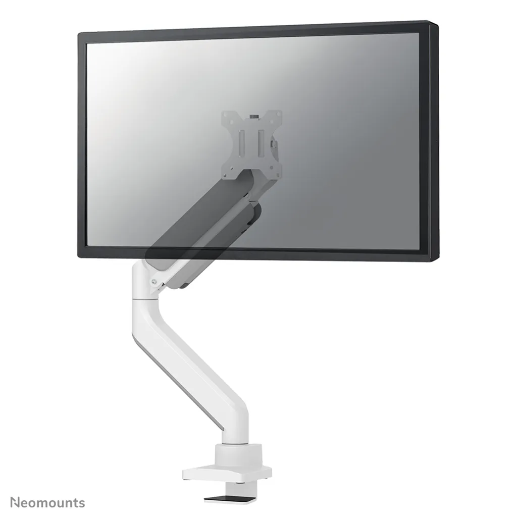 Support Écran Fixation Bureau Blanc pour Gagner de la Place 17-42 Pouces
