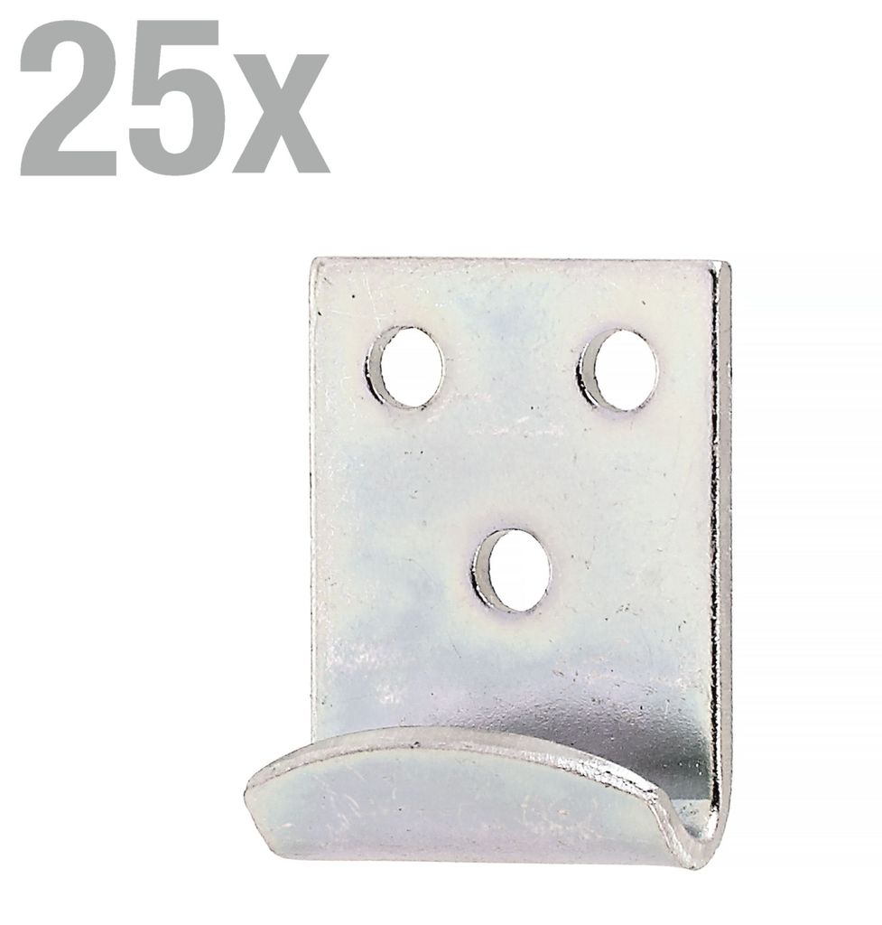 Alberts 25 x Schließhaken 25x34 mm verzinkt gerade stabiler Kistenverschluss Kistenhaken