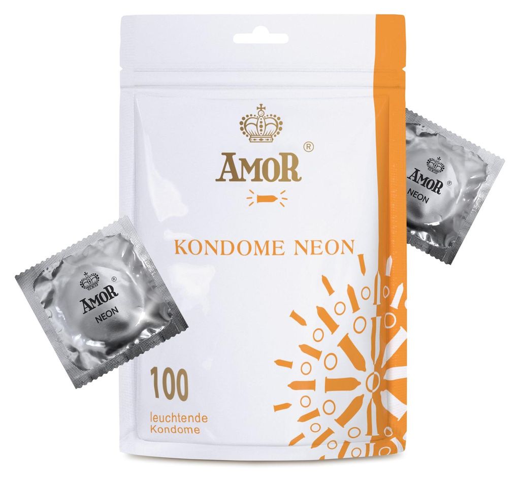 AMOR Neon kondomy 100 kusů [Koupelnové potřeby] Obrázek produktu 