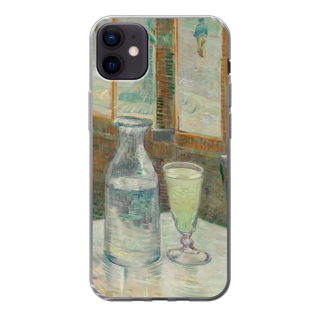 MuchoWow Handyhülle Schutzhülle Hülle für iPhone 12 mini Couchtisch mit Absinth - Vincent van Gogh Silikon Softcase Handy Hülle - Bild