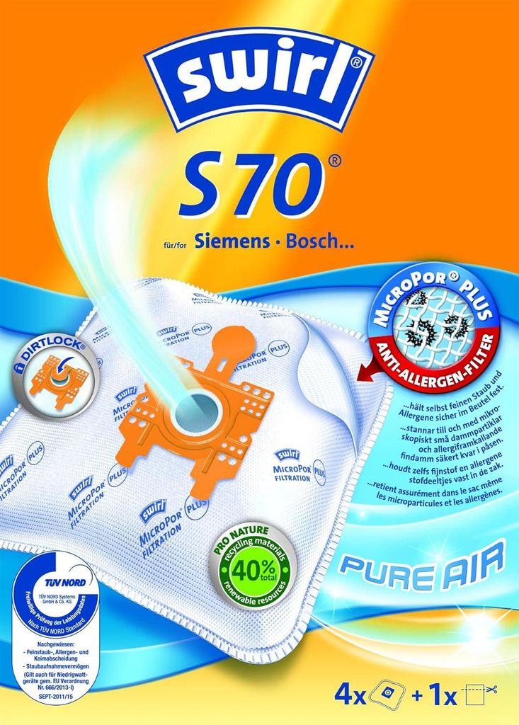 Vrecko do vysávača Swirl S 70 MicroPor Plus Obrázok produktu 