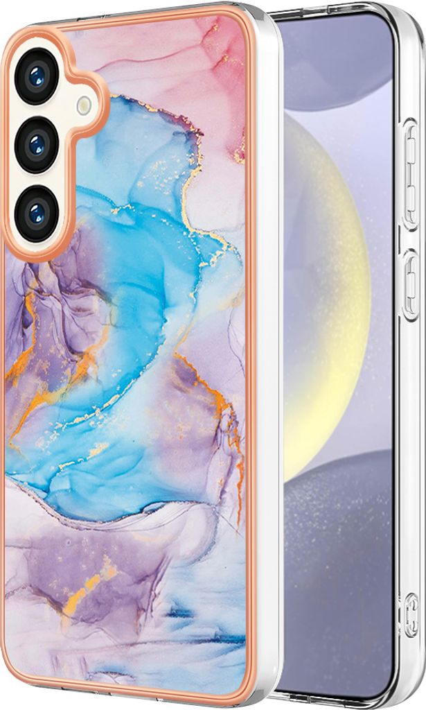 Galaxy S25 Hülle, Muster Anti-Shock Weich TPU Bumper Schutzhülle für Samsung Galaxy S25 Blau