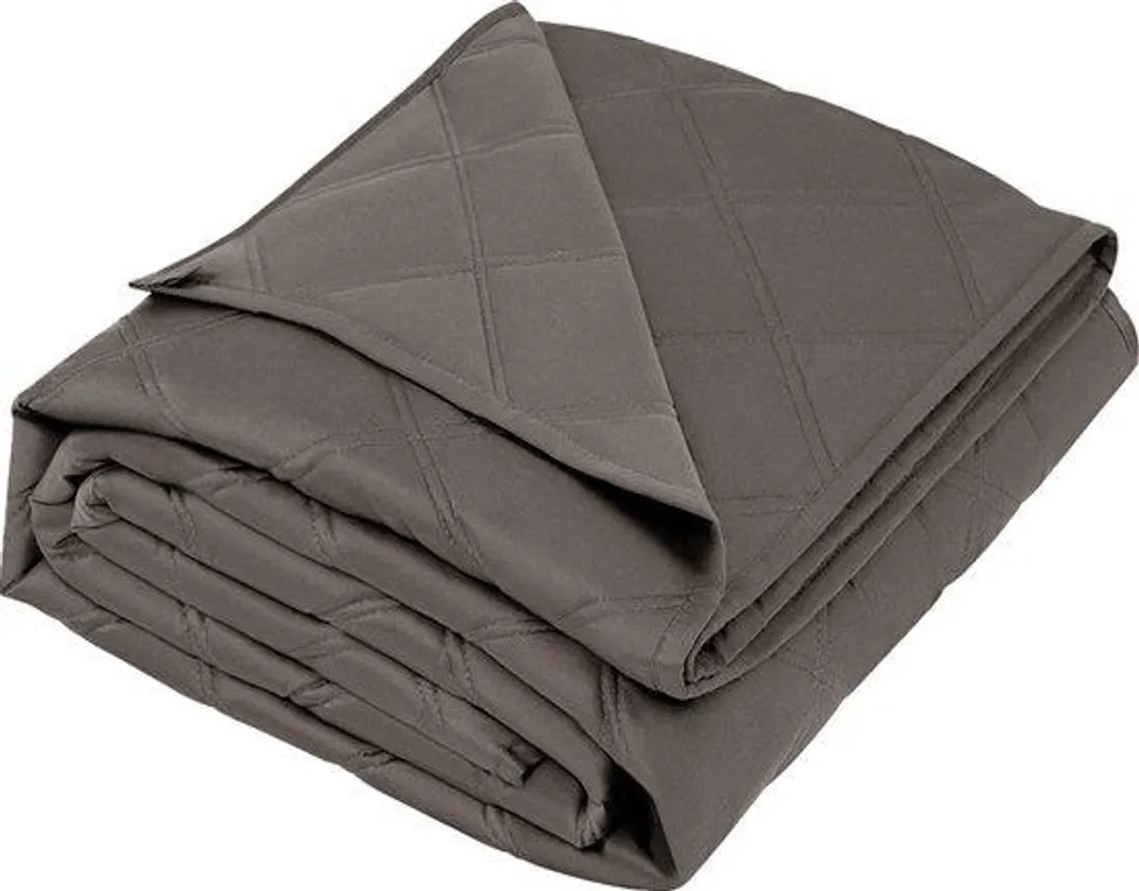 Plaid chauffant 150 x 200 cm Graue - Couverture lestée 9 kg en flanelle