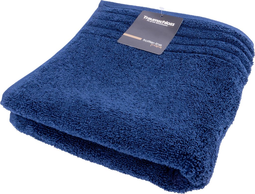 Traumschloss Frottier-Line Premium Badetuch 100 x 150 cm dunkelblau 100%ägäische Baumwolle mit 600g/m²