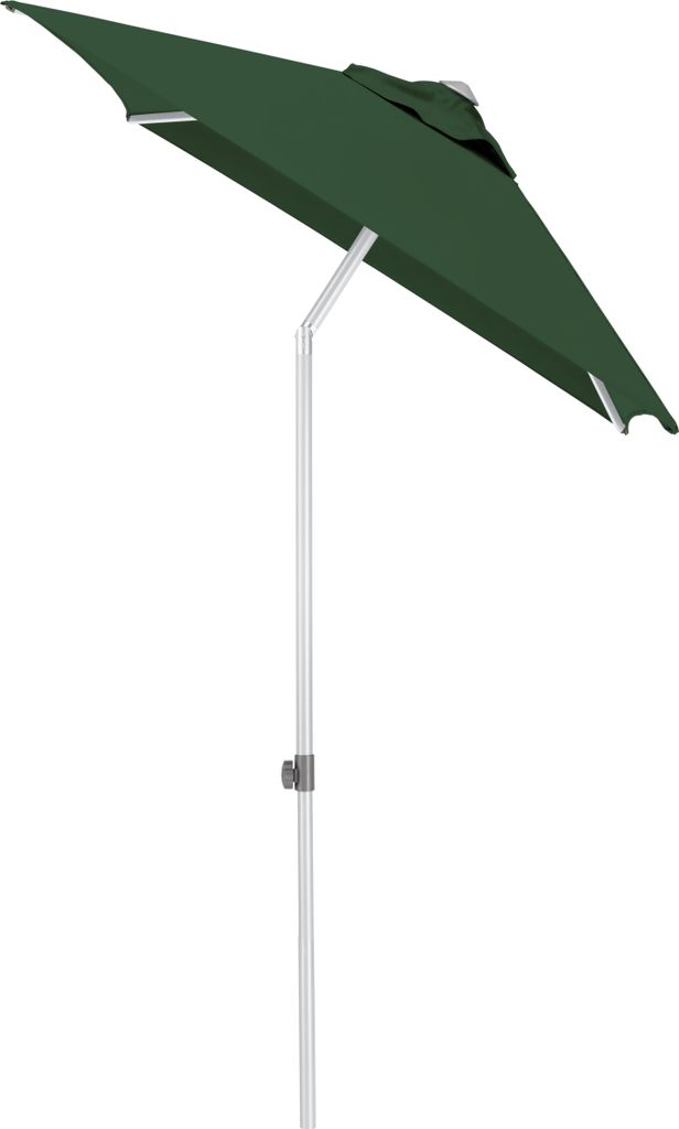 KETTLER Easy Push Schirm 150x210 cm, UPF 50+, silber/ grün, Aluminium/Polyester mit PolyurethanBeschichtung