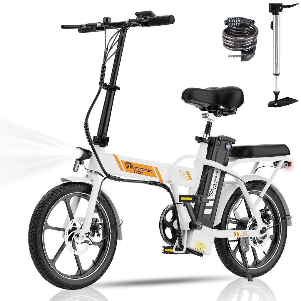 EVERCROSS E-Bike, 36V 8,4Ah Akku, Reichweite 25–45 km, Produktbild 