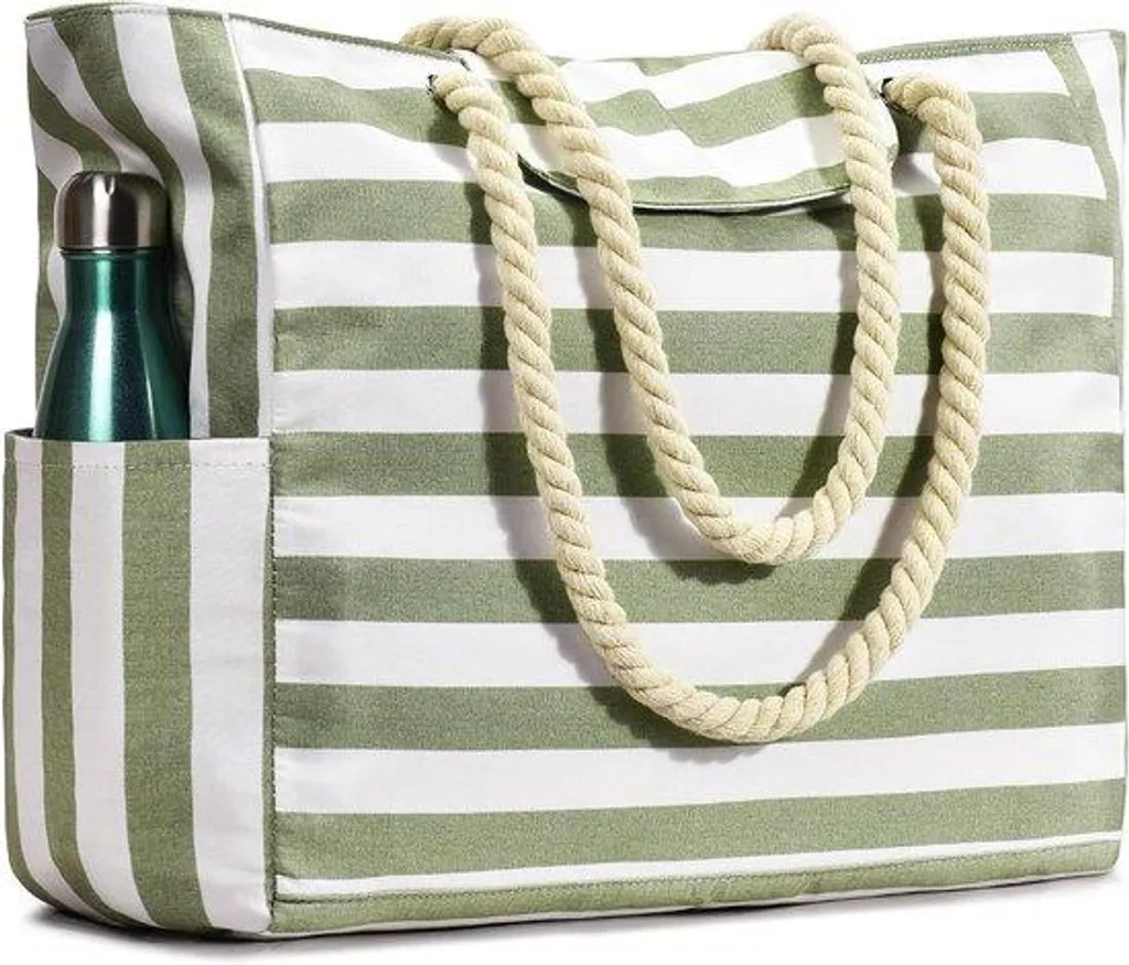 Sac de plage anti-sable et imperméable à rayures pour toute la famille
