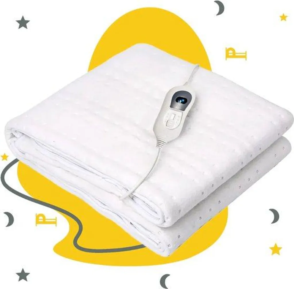 Couverture chauffante électrique pour lit avec minuterie intégrée