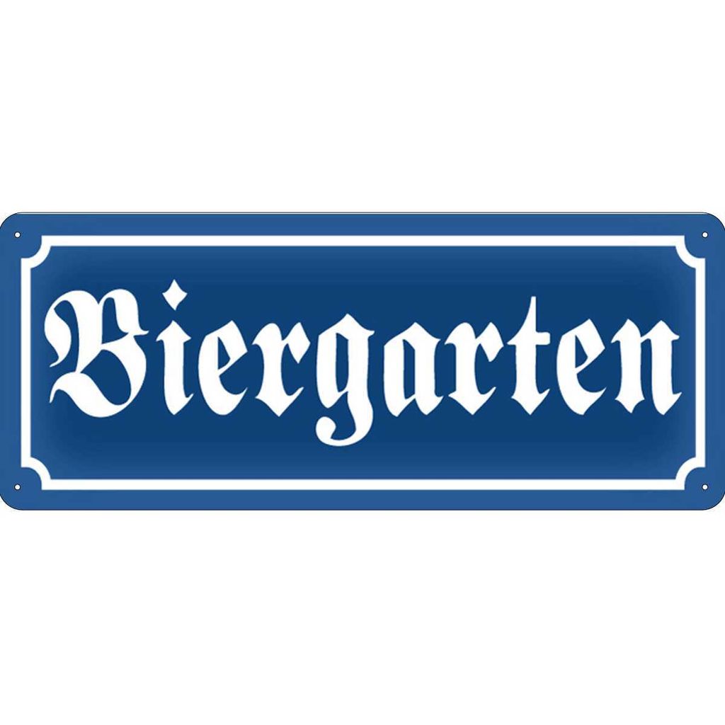 Gewölbtes Blechschild 27x10 Cm – Deutsches Qualitäts-Metallschild Mit Camping-Motiv, Inklusive Kordel