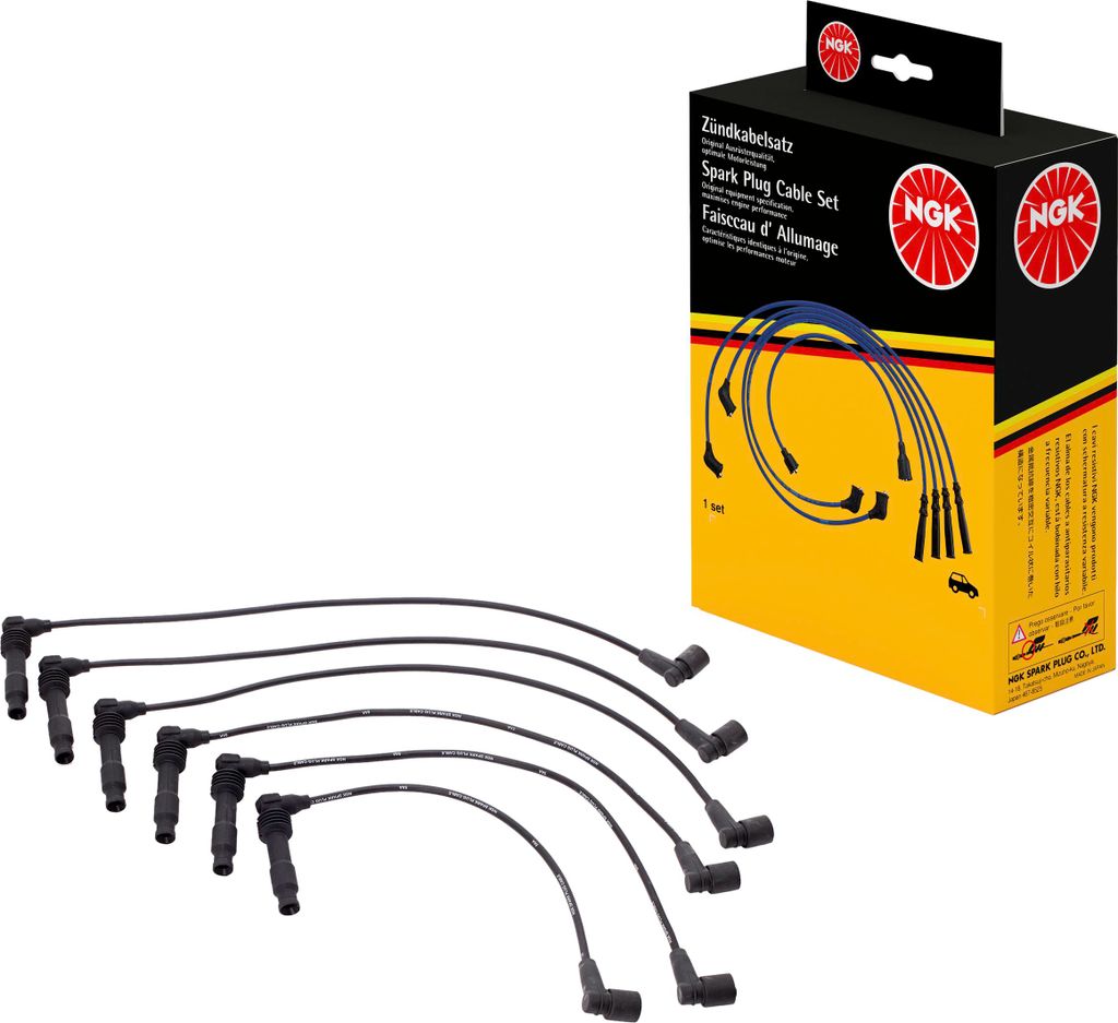 Zündleitungssatz 6 Kabel schwarz NGK Aftermarket-Expertise für u.a. OPEL CALIBRA