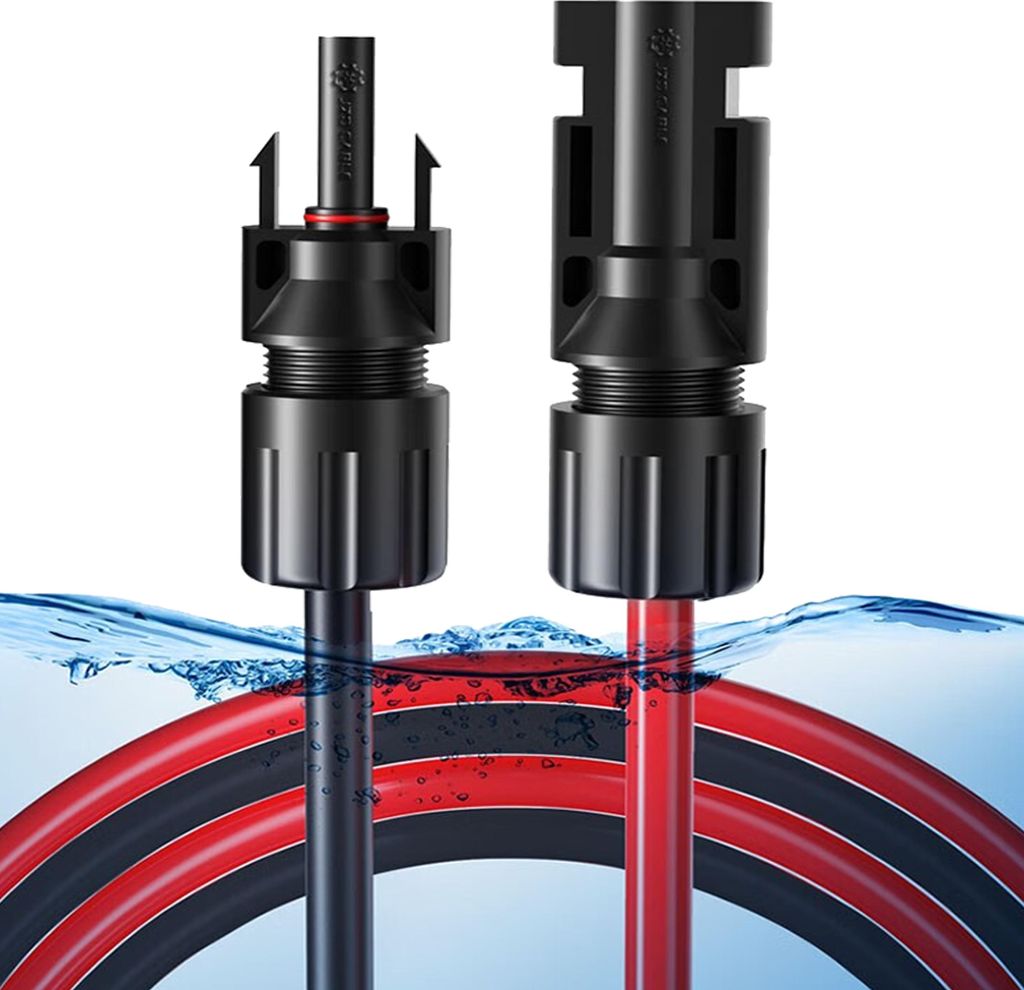 Solarsys - Solarkabel 6mm² (5 m) - Photovoltaik-Verlängerung 10AWG, 1500V DC, Stecker M/F, IP68, UV-beständig, hohe Widerstandsfähigkeit