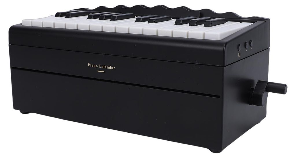 25 Key BT Playable Piano Calendar Electronic Keyboard with 52 World Famous Songs 8 Instrument Modes LED Lights Rechargeable Music Desk Decor for
