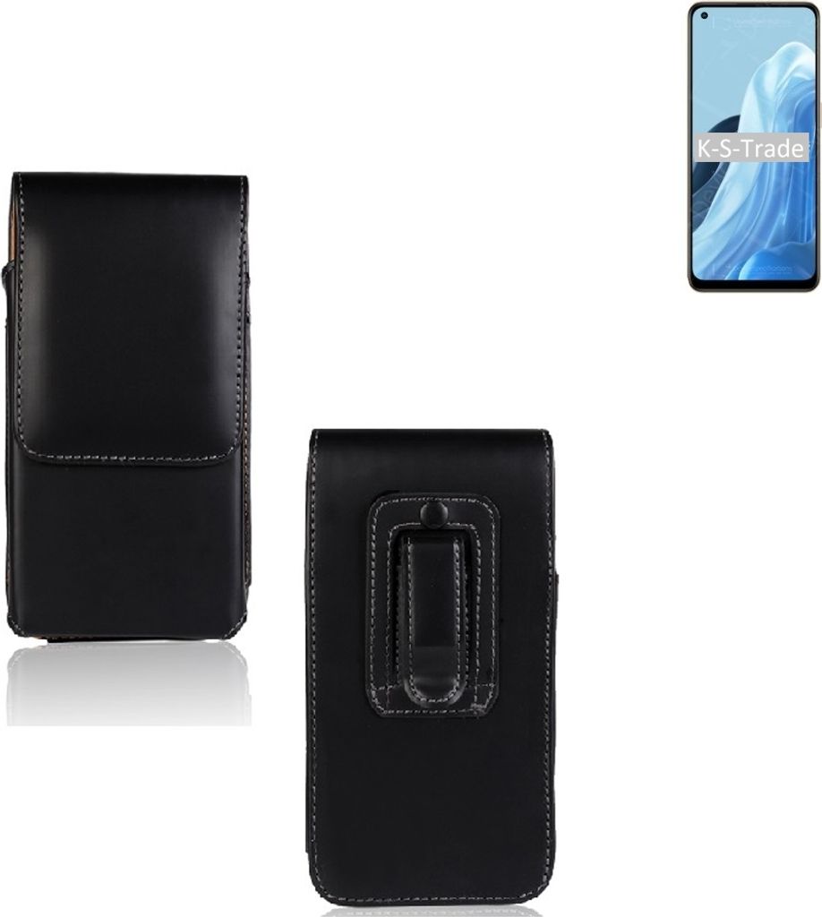 K-S-Trade Gürteltasche für Oppo F21 Pro 4G Schutz Hülle Handy Hülle mit Magnetverschluss Holster in schwarz