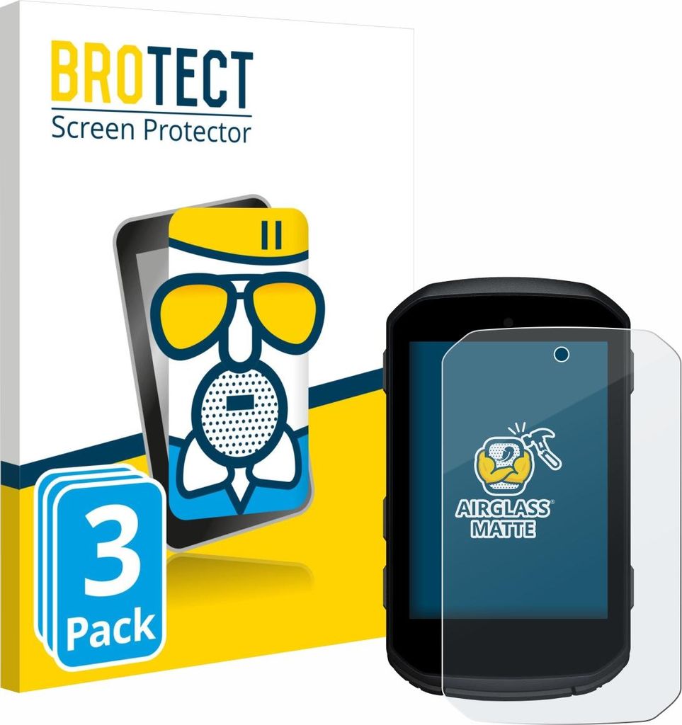 3x BROTECT Entspiegelungs Schutzglas für Garmin Edge 550 Schutzfolie Panzer Folie Glas Display Schutz matt