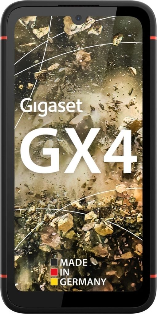 A smartphone with text overlayed on a background of debris.
