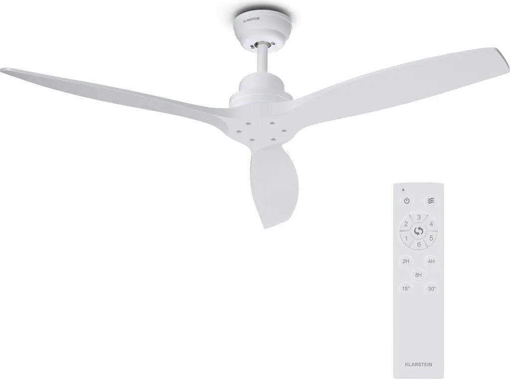 Ventilateur de Plafond Design Bois pour Grand Salon et Chambre 6 Vitesses