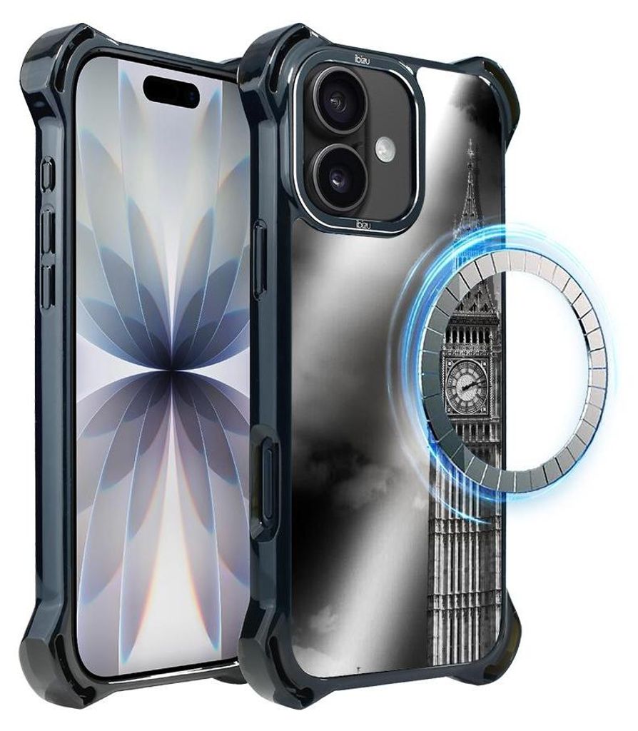 Schutzhülle für das iPhone 17, MagSafe-kompatibel, verstärkte Ecken, schwarz, Big Ben