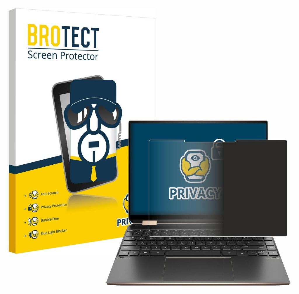 BROTECT Sichtschutzfolie für HP Spectre x360 (14-eX) 2021 Anti-Spy Privacy Sichtschutz Blickschutz Folie Blaulicht-Schutz